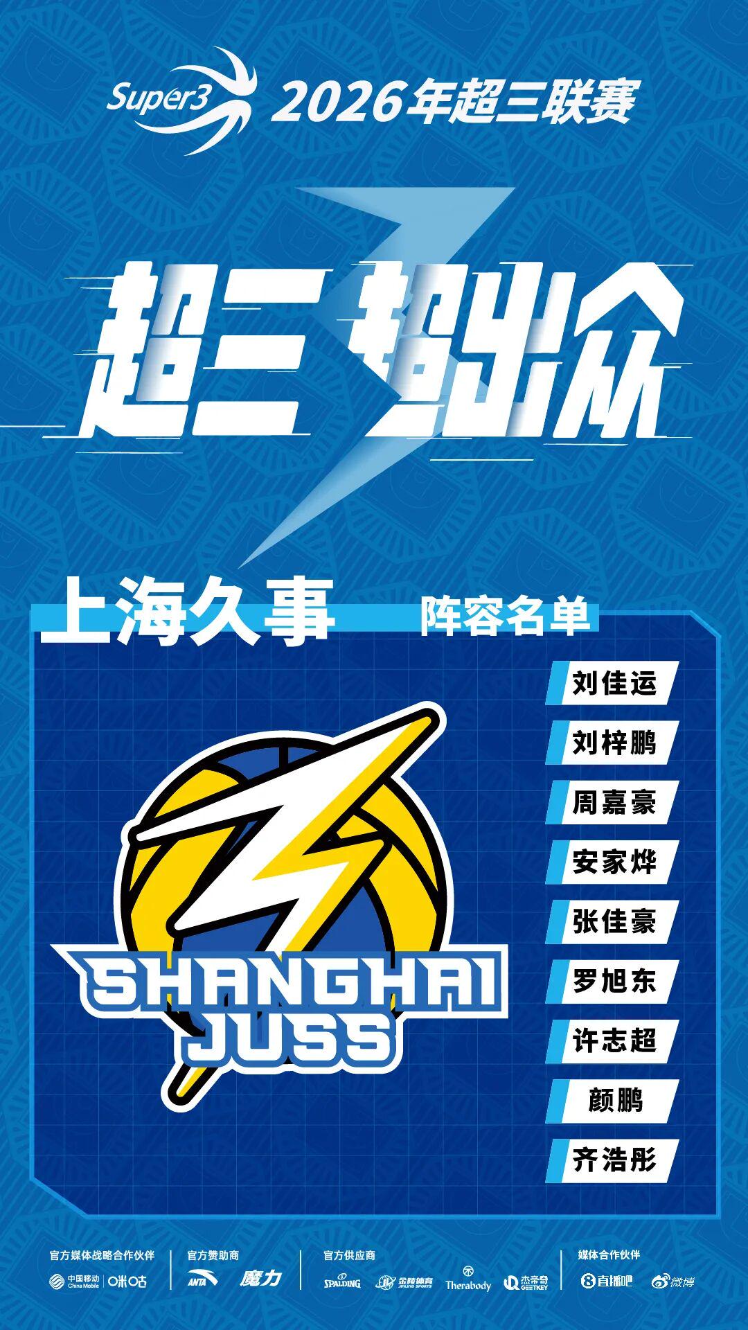 2026年超三聯賽球員名單揭曉